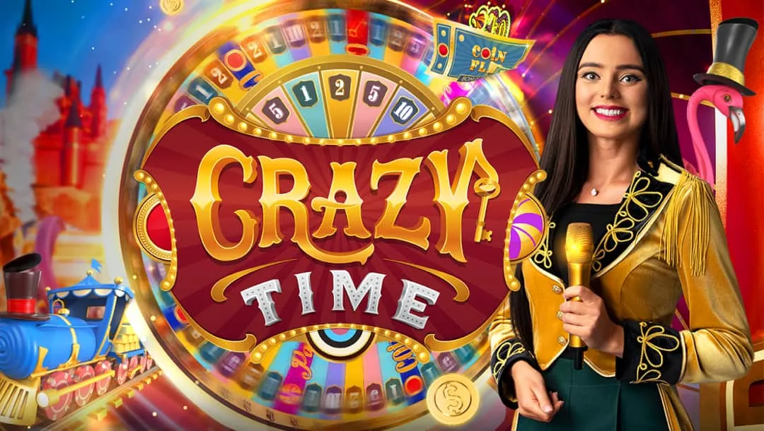 Coin flip bonus round in Crazy Time live casino game